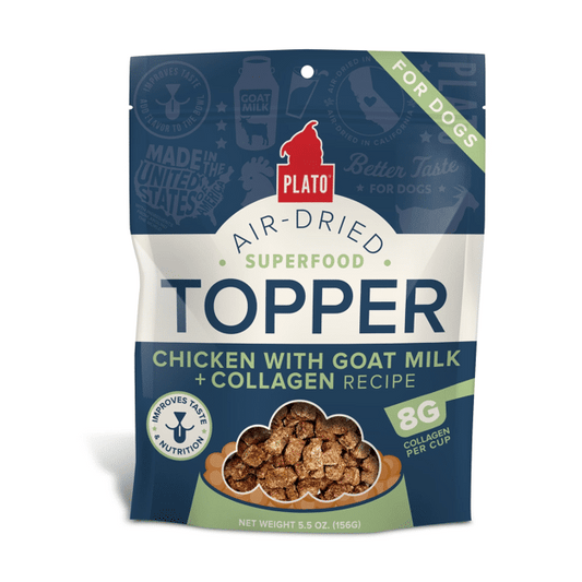 Plato Pet Treats Food Topper Chicken with Goat Milk & Collagen 156g