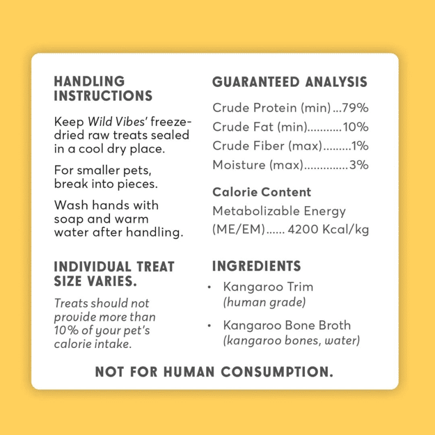 Wild Vibes Kangaroo & Bone Broth Treats 58g