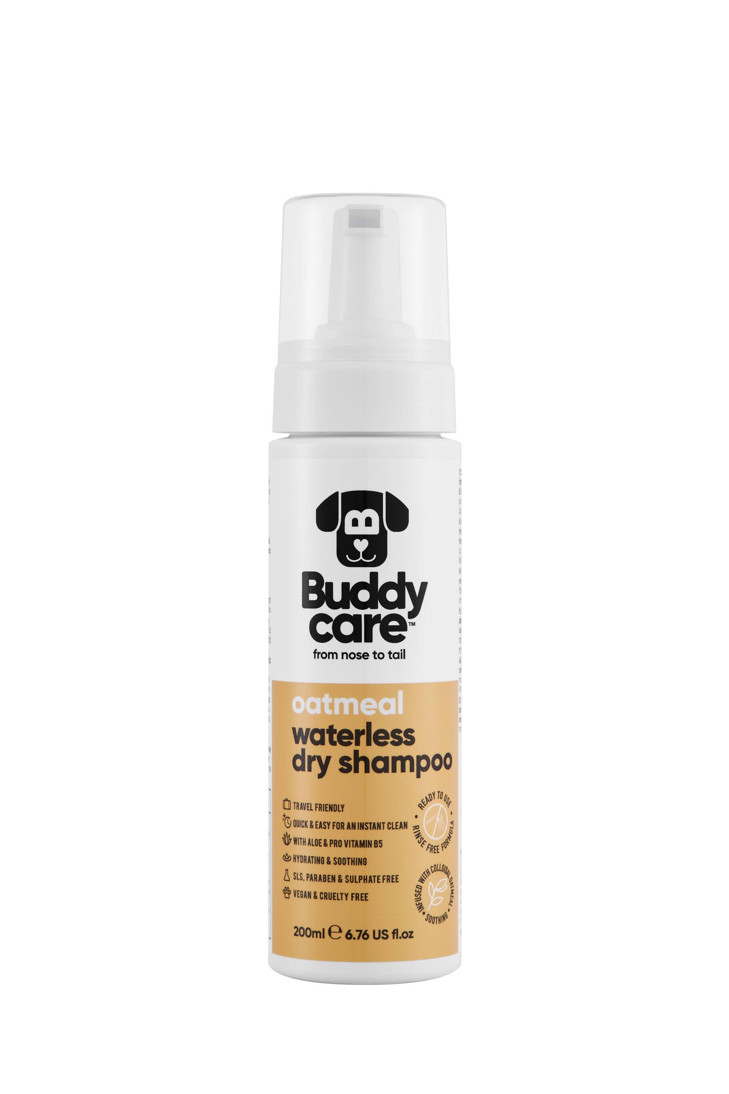 Buddycare - Waterless Dog Shampoo - Oatmeal - 6.76 fl oz