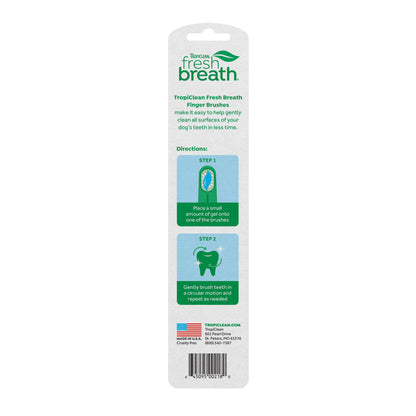 Tropiclean Fresh Breath Finger Brushes Dog 2pc