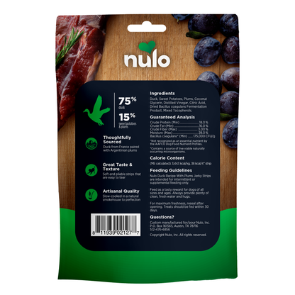 Nulo Jerky Strips Duck With Plums Recipe 5oz