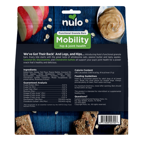 Nulo Mobility Hip & Joint Health Functional Granola Bars For Dogs