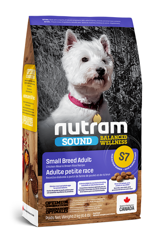 Nutram Sound (S7) Small Breed, Chicken and Brown Rice Dog 4.4lbs
