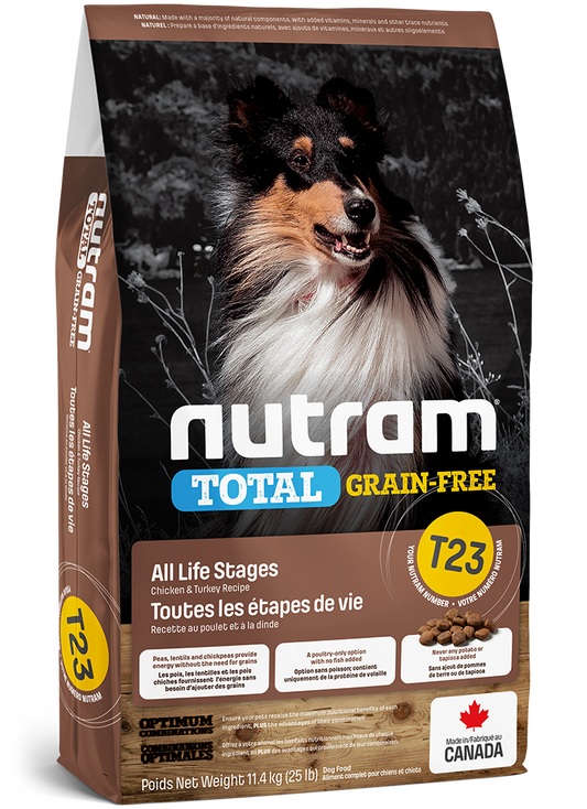 Nutram Total (T23) Grain Free Chicken and Turkey Dog 4.4lbs