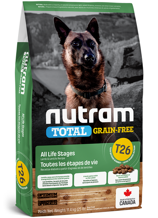 Nutram Total (T26) Grain Free Lamb and Lentils Dog 4.4lbs