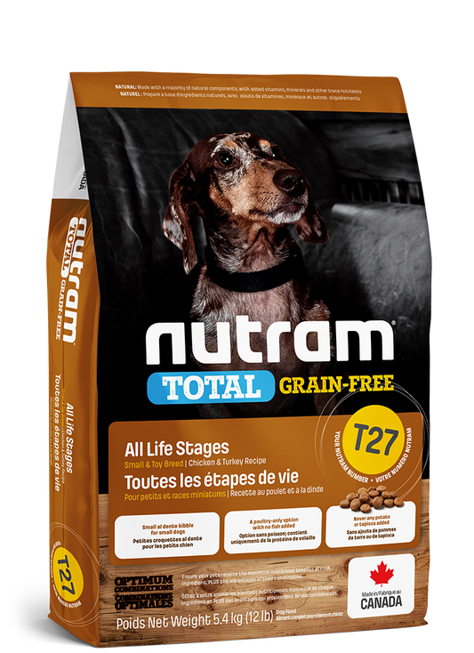 Nutram Total (T27) Small Breed, Grain Free Chicken and Turkey Dog 4.4lbs
