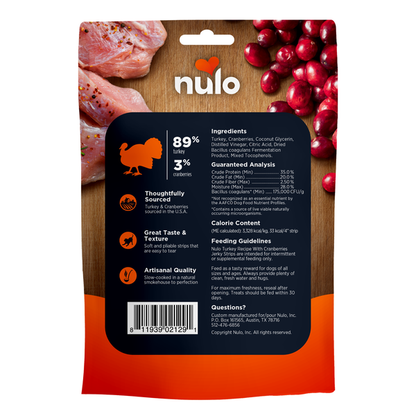 Nulo Jerky Strips Turkey With Cranberries Recipe 5oz